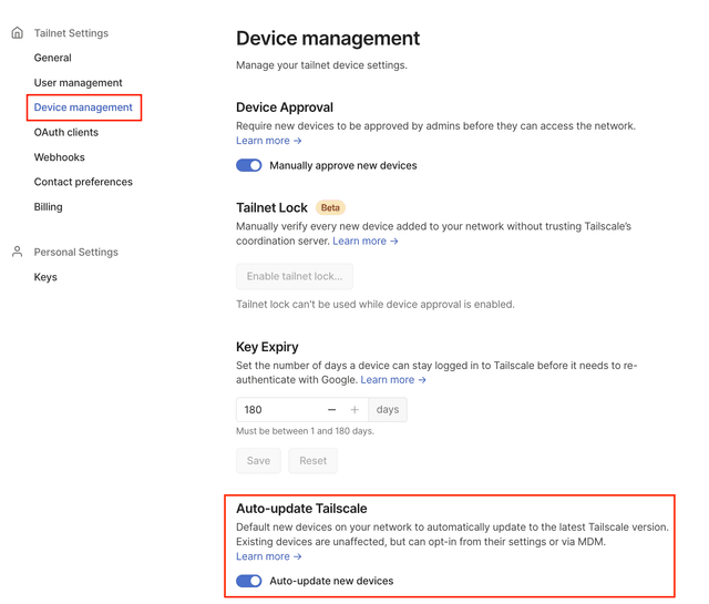 Update Tailscale · Tailscale Docs