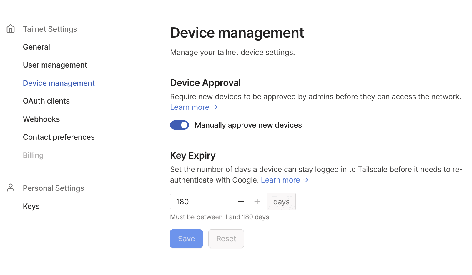 Enable device approval in the admin console.