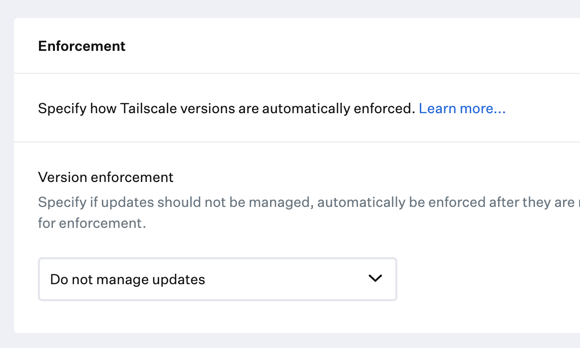 Specify whether Kandji should automatically update the Tailscale client.