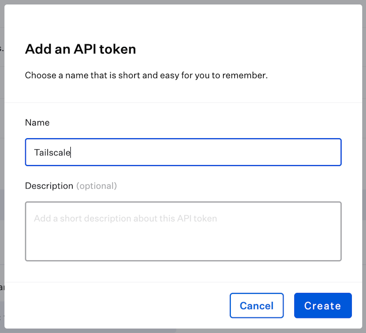 The Kandji Add an API token dialog