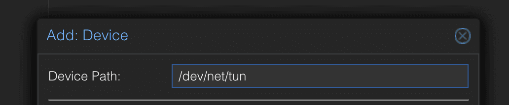 User interface for adding a device.