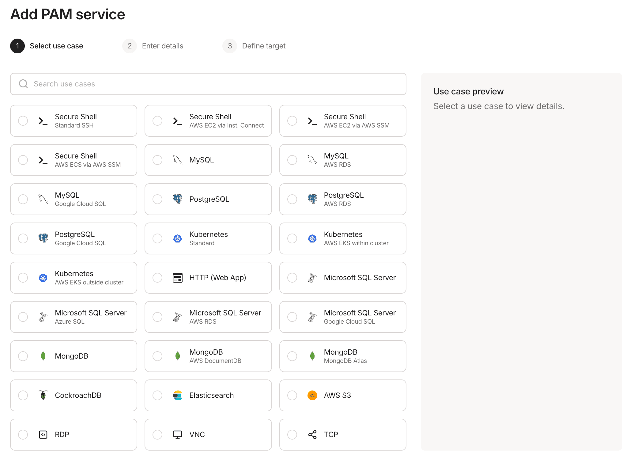 Services are the core building blocks in Tailscale PAM