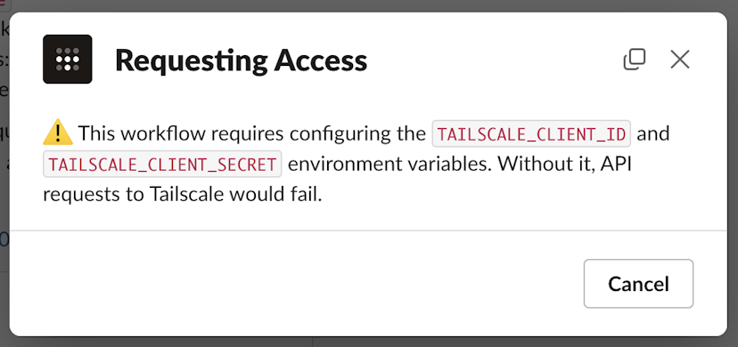 Tailscale workflow before configuration