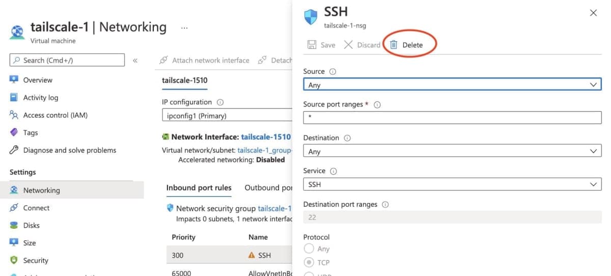 Disable public SSH port.