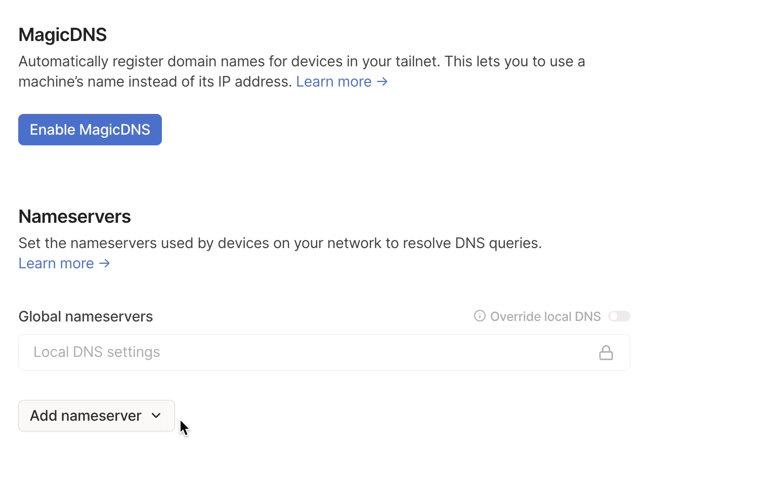 A screencast showing how to add a DNS server from the admin console.