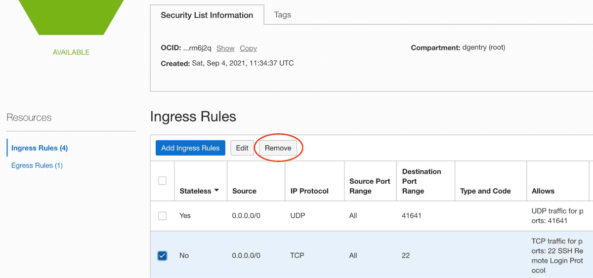 Disable public SSH port.