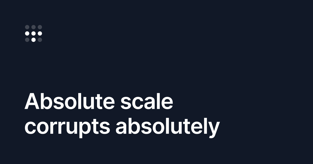 Absolute Scale Corrupts (2019)